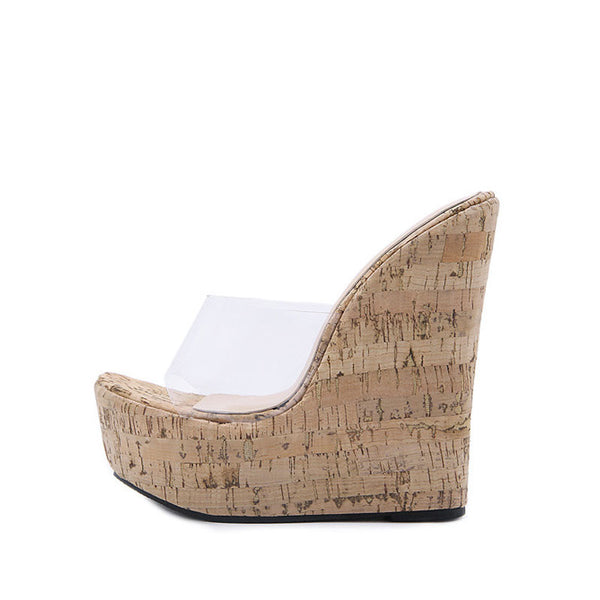 Clear deals cork mules