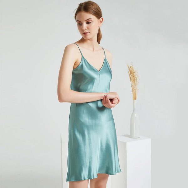 Green discount silk nightdress