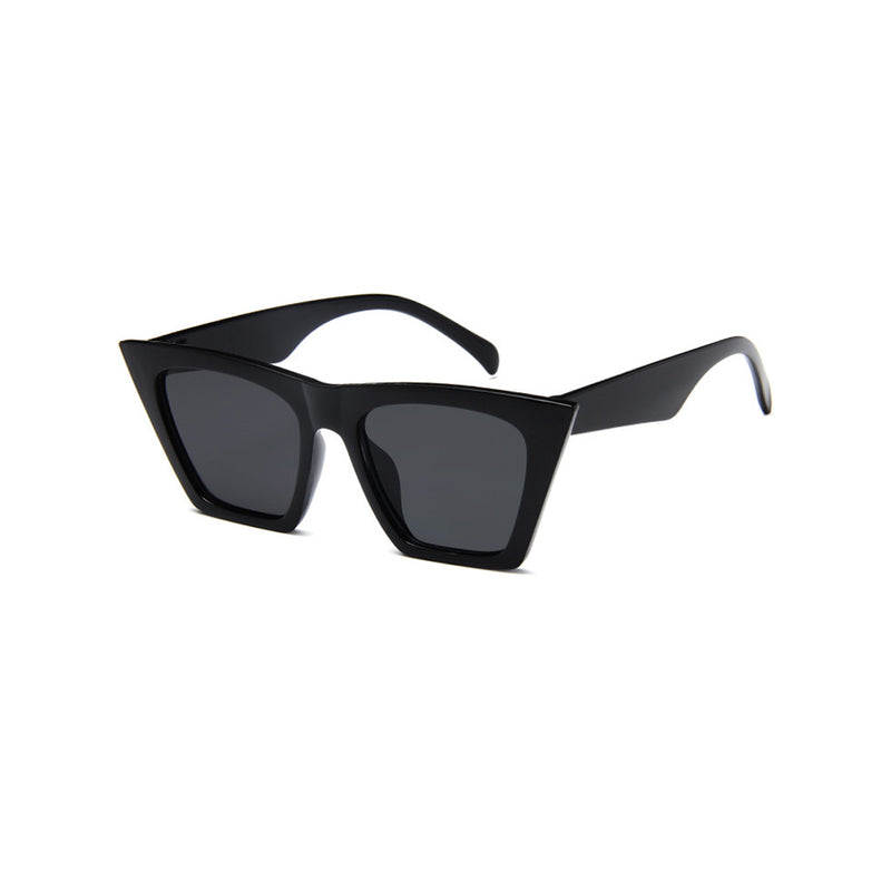 Retro 70s Tinted Angular HD Visual UV protection Cat Eye Sunglasses