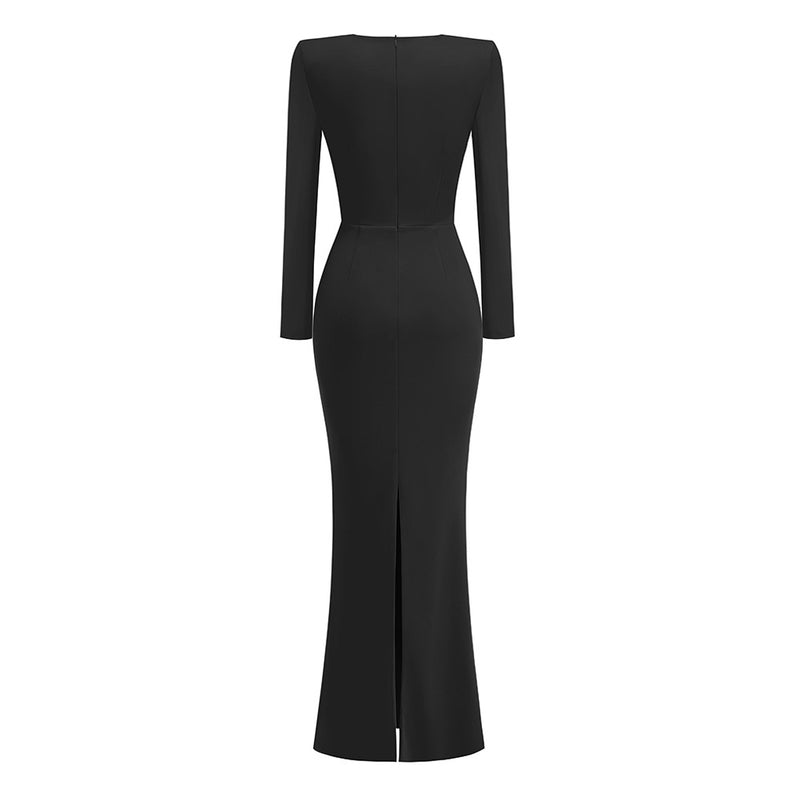 Sexy Ruched Sweetheart Neck Strong Shoulder Mermaid Evening Maxi Dress