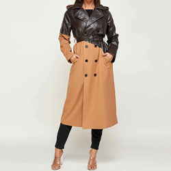 Comfy Belted Trench Coat, Elegant Lapel Neck Long Sleeve Coat, Women's  Clothing