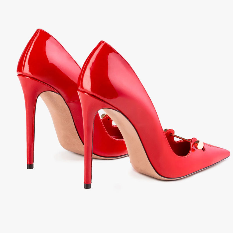 Salema Red Patent Pointed-Toe Pumps