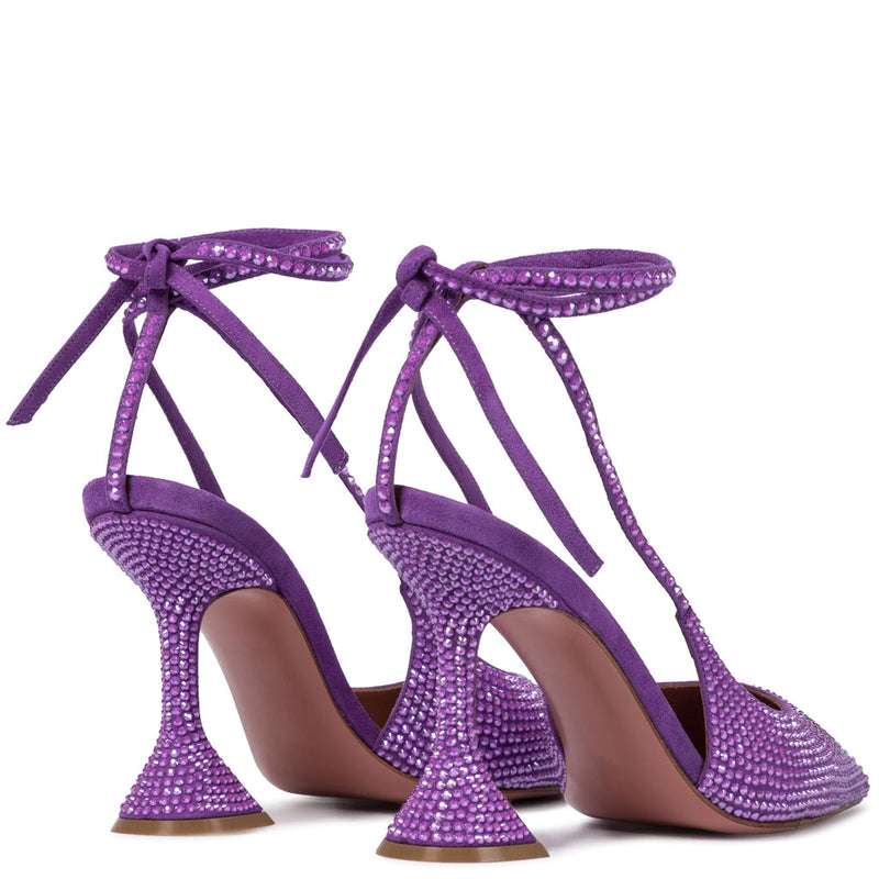 Purple rhinestone online sandals