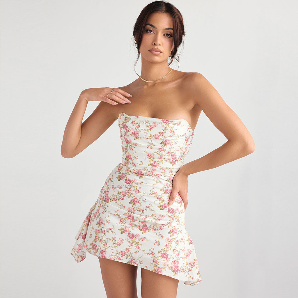 Strapless Hi-low Floral Long Prom Dresses, Formal Dresses, PD0811 –  SofieBridal
